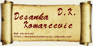 Desanka Komarčević vizit kartica
